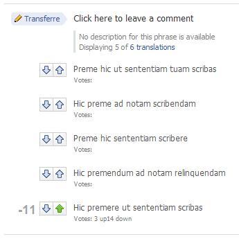 translation voting on facebook
